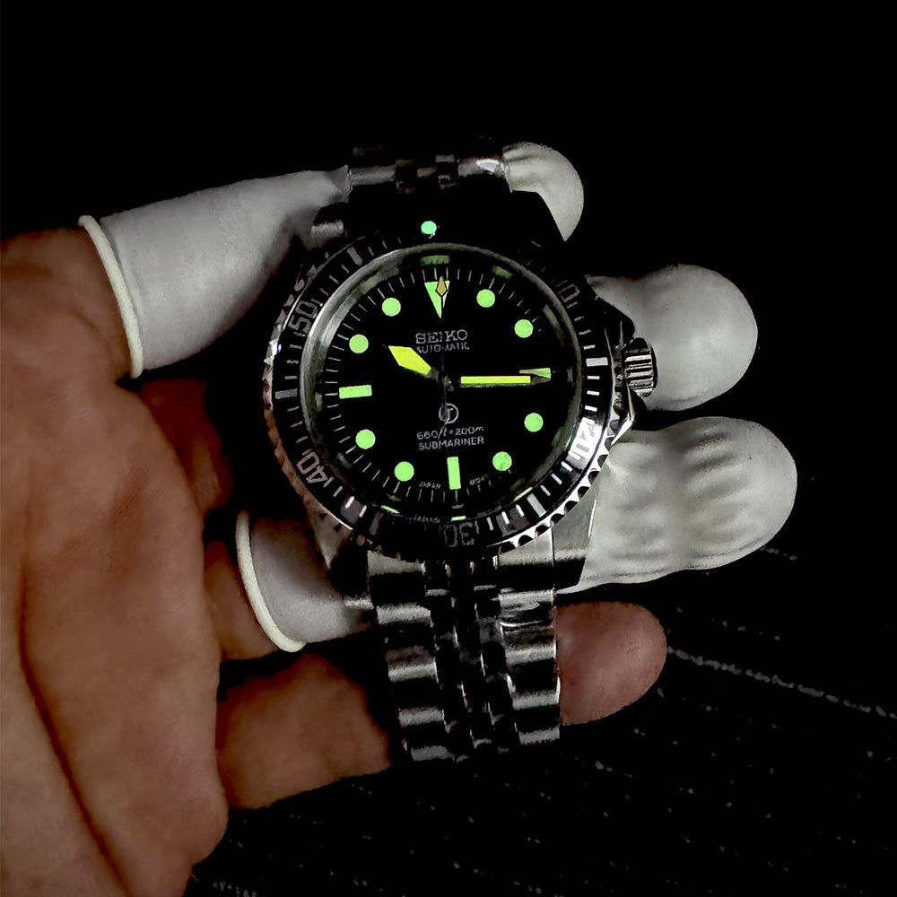 SeikoMod Submariner Vintage Black 200m