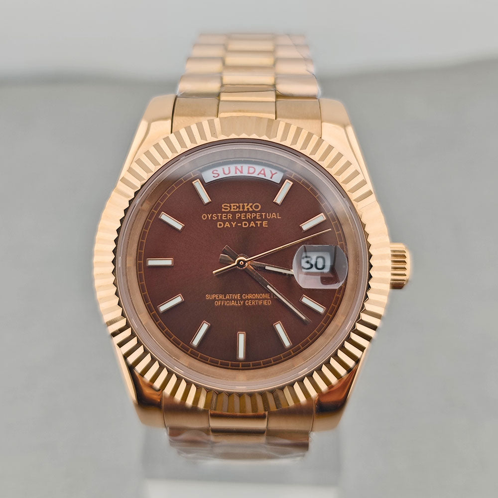 SeikoMod Datejust Sunburst Gold (Jubilee)