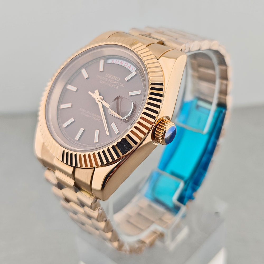 SeikoMod Datejust Sunburst Gold (Jubilee)