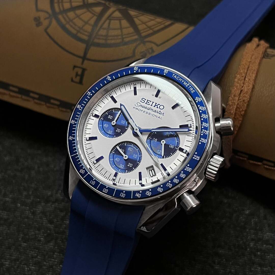 SeikoMod Speedmaster Moonwatch Black - Orange