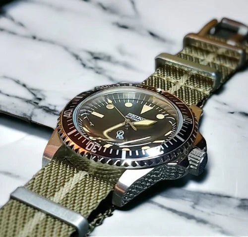 SeikoMod Submariner Vintage Black 200m