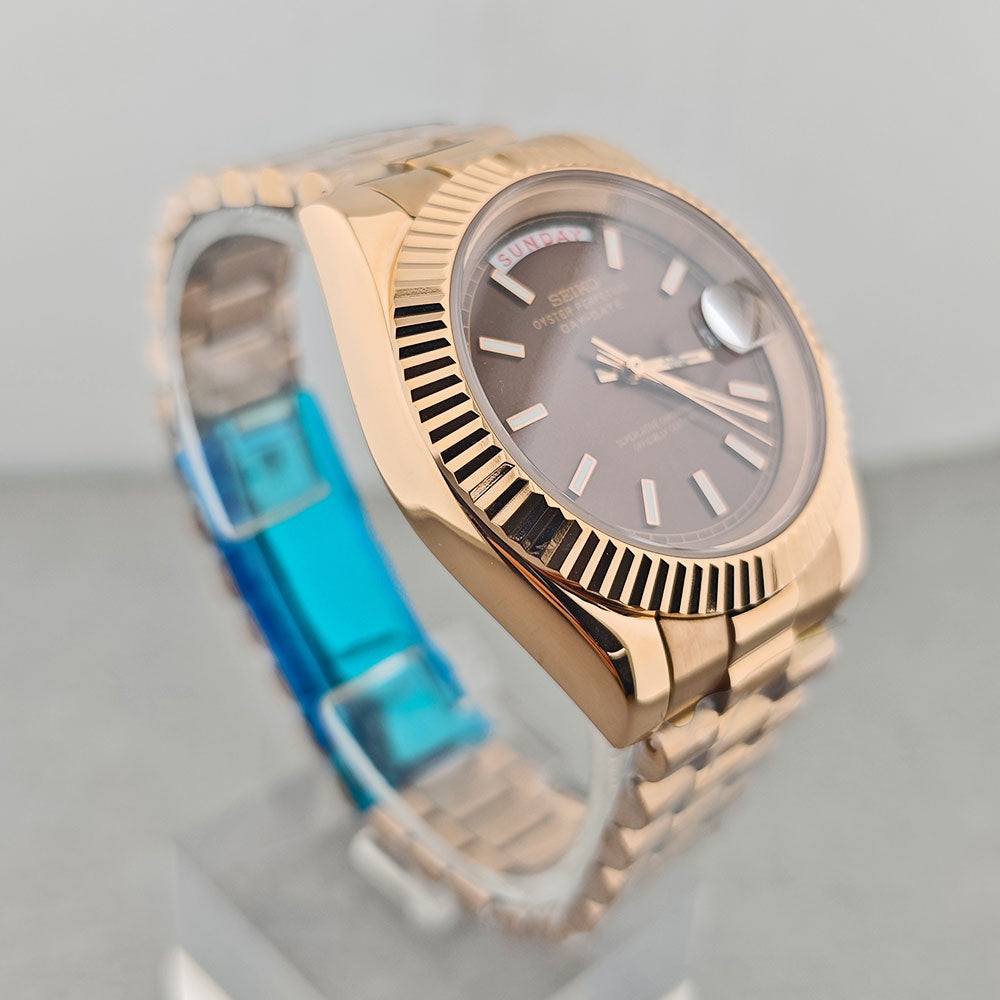 SeikoMod Datejust Sunburst Gold (Jubilee)