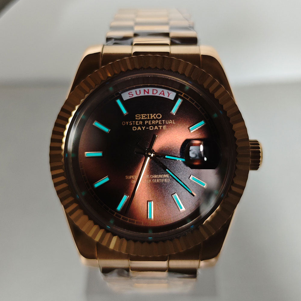 SeikoMod Datejust Sunburst Gold (Jubilee)