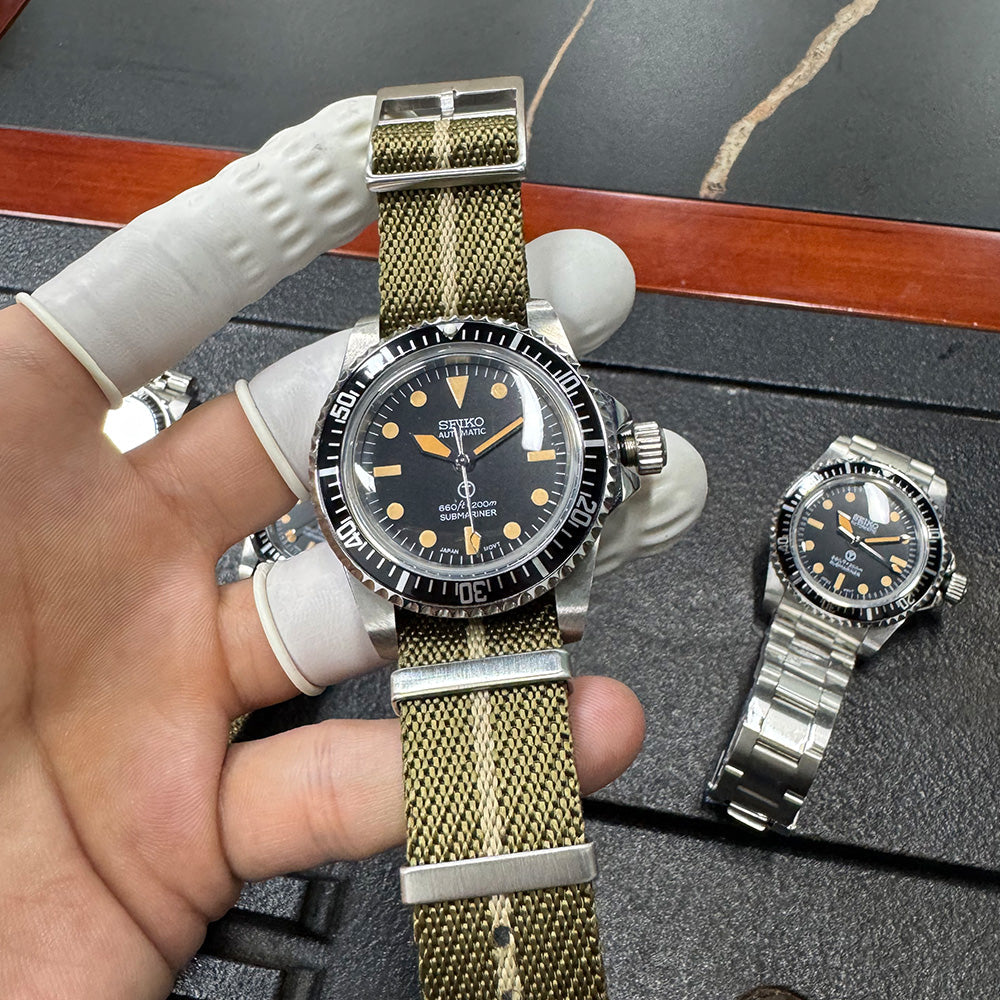 SeikoMod Submariner Vintage Black 200m