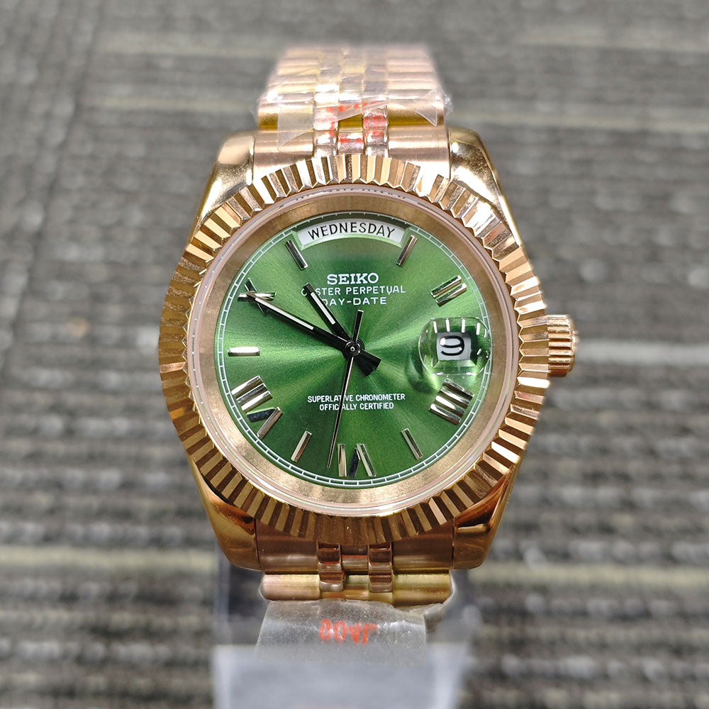 SeikoMod Day-Date Mint Green