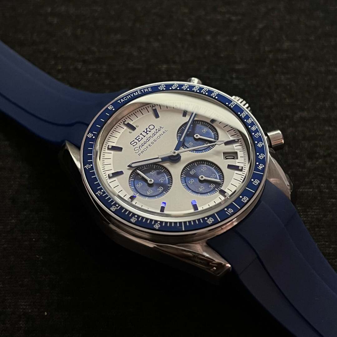 SeikoMod Speedmaster Moonwatch Black - Orange