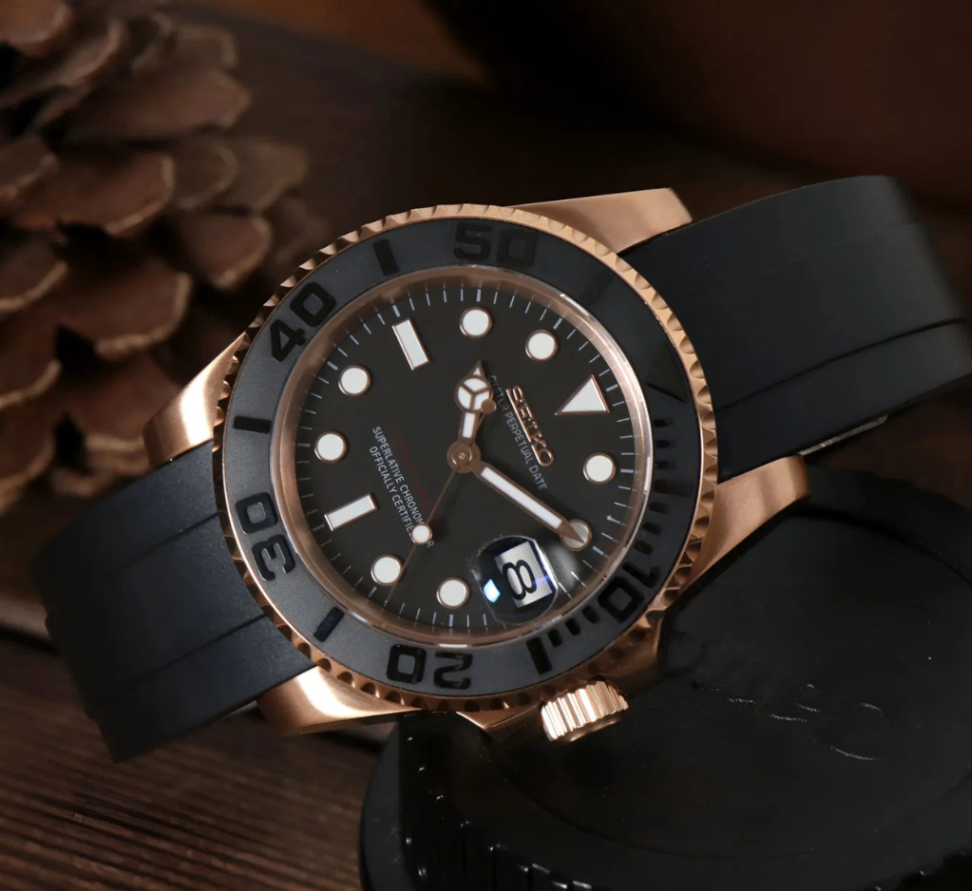SeikoMod Yacht Master Rose Gold
