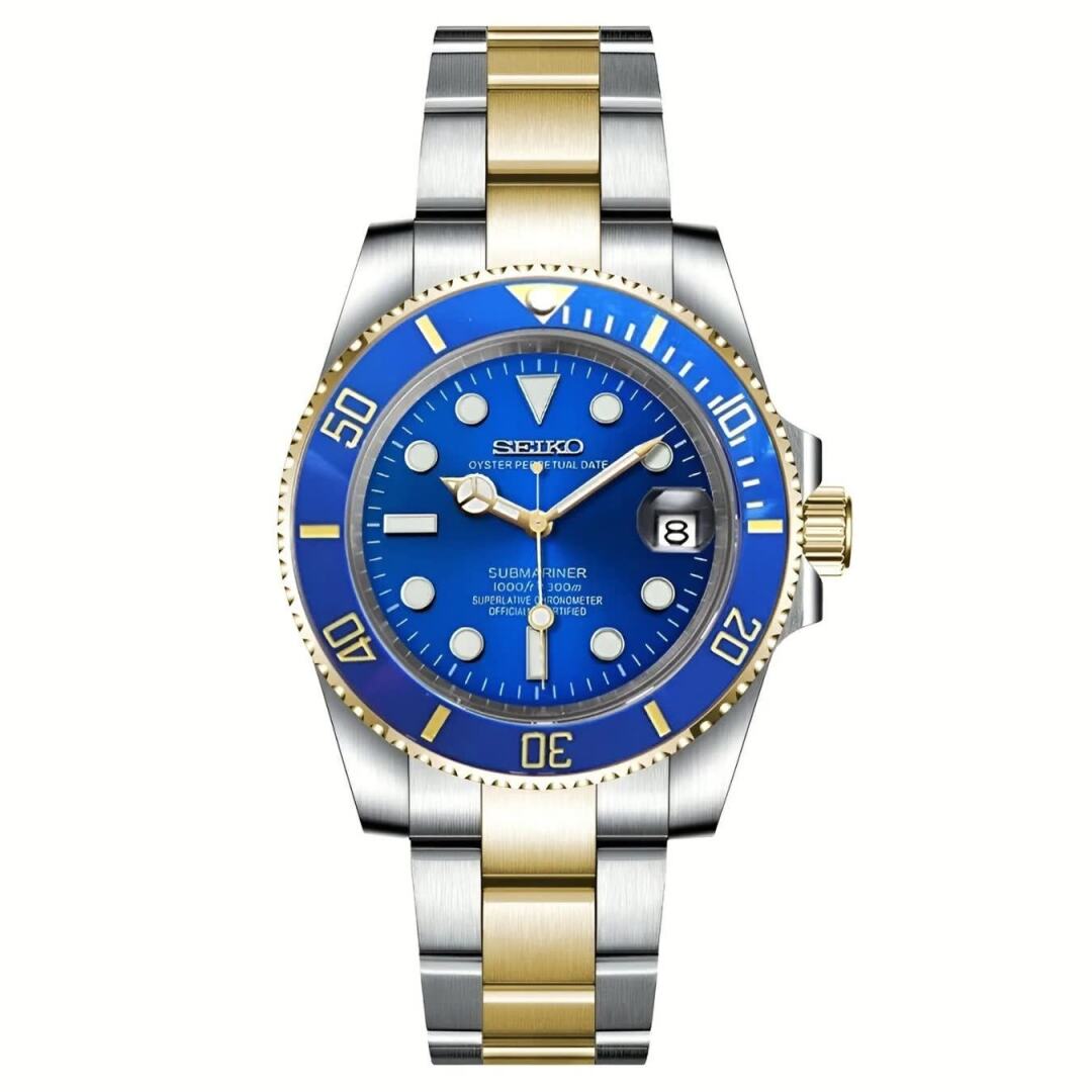 SeikoMod Submariner Twotone Blue