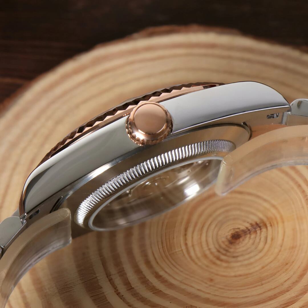 SeikoMod Datejust Rose Gold Crystal Champagne