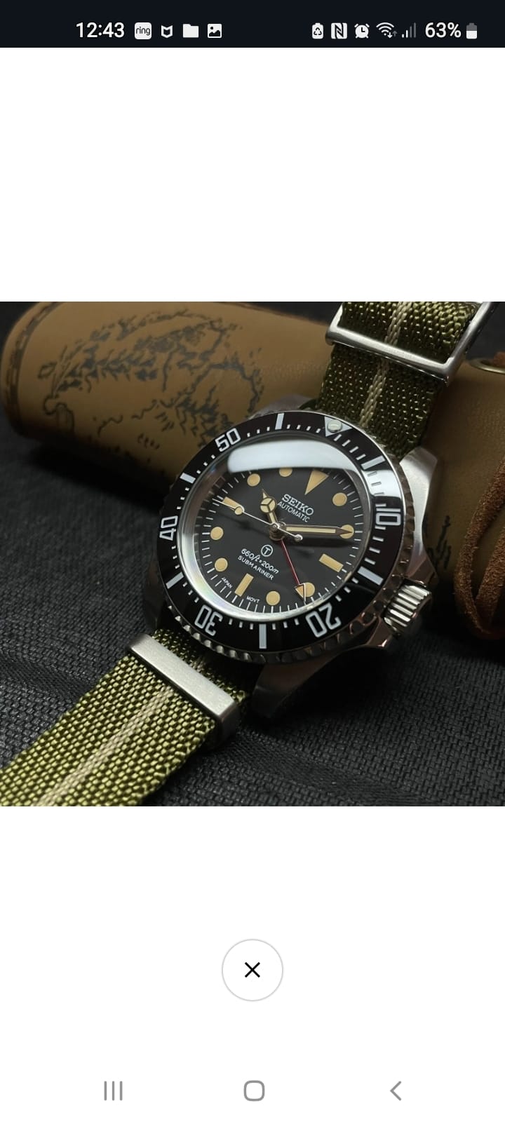 Custom SeikoVintage Milsub GMT JB Mod - 44MM - Steel 904L