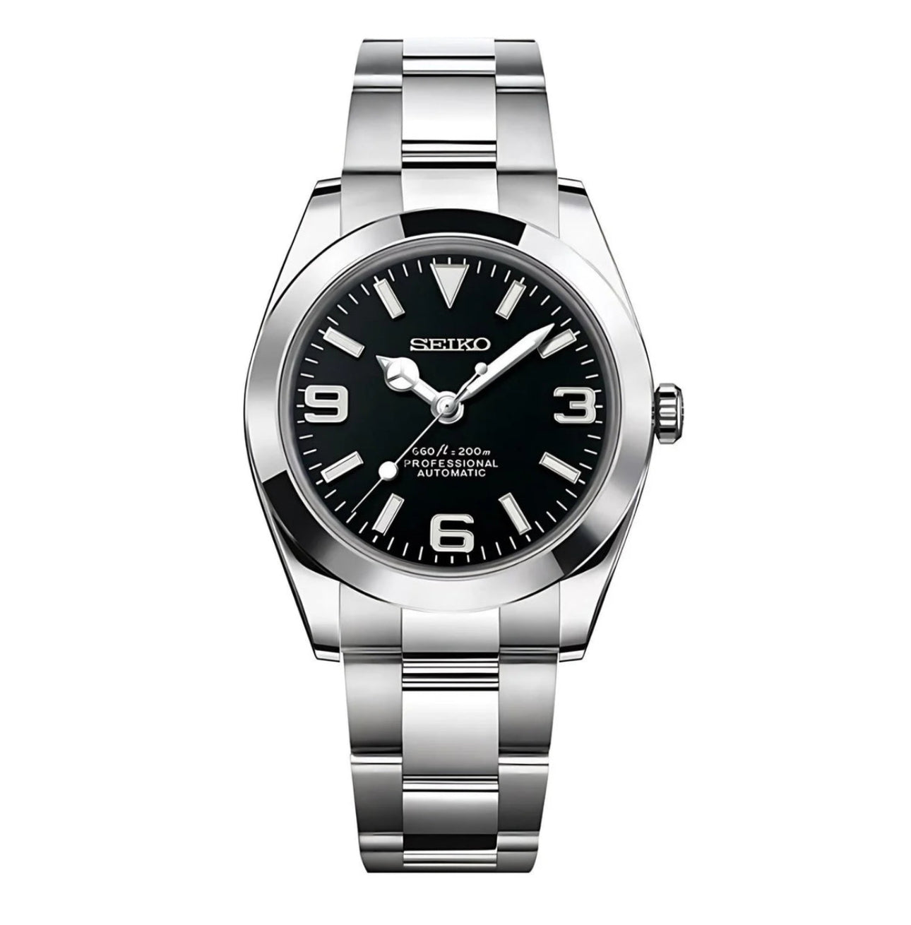 SeikoMod Datejust Oyster Black