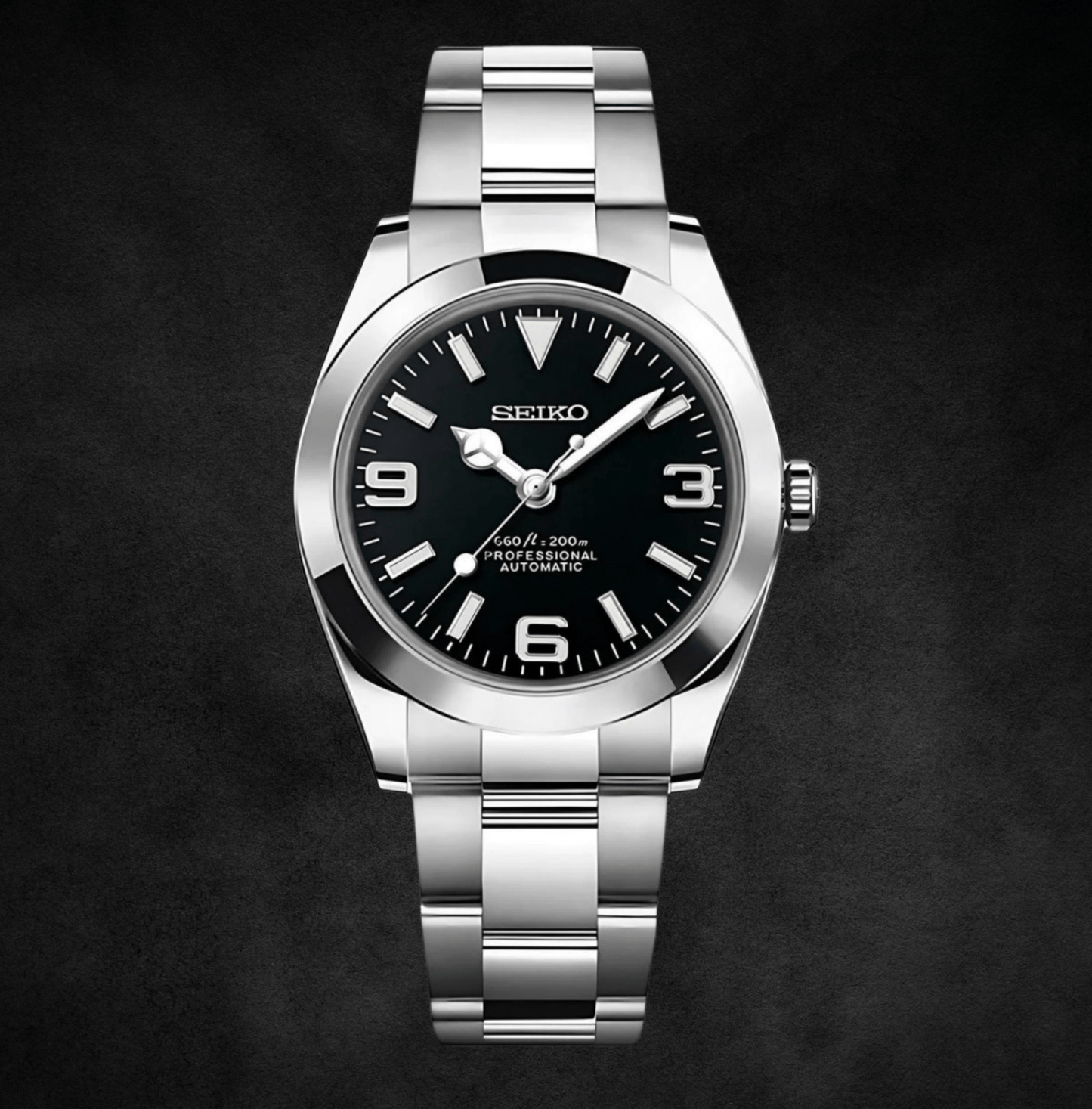 SeikoMod Datejust Oyster Black