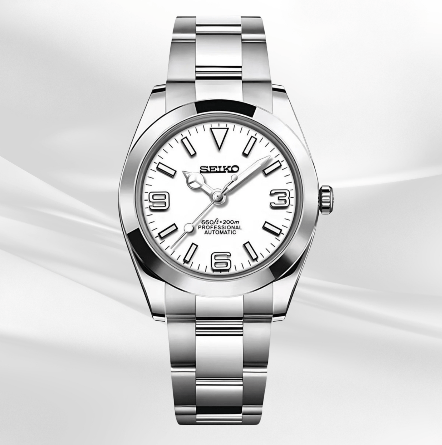 SeikoMod Datejust Oyster White