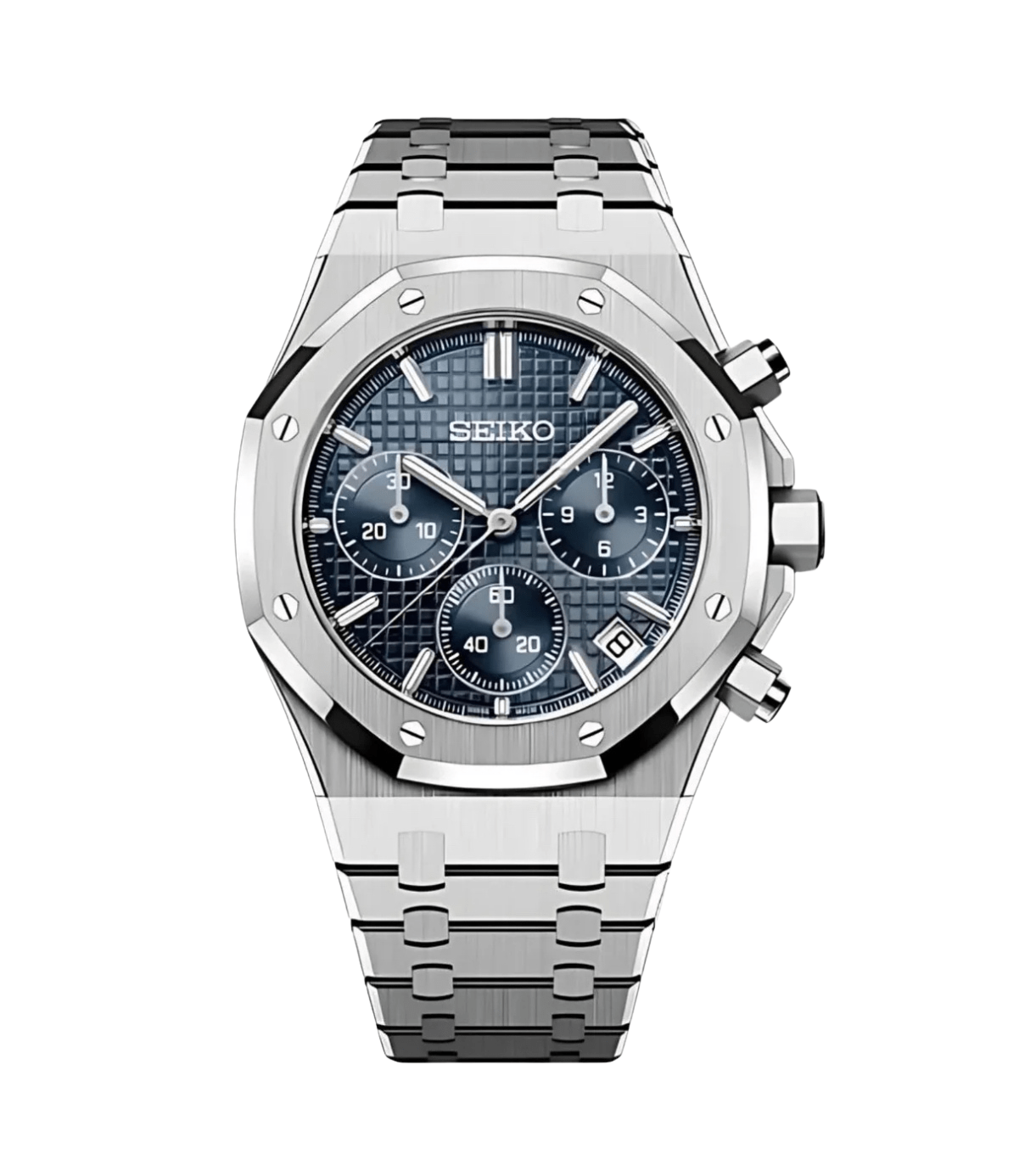 SeikoMod Royal Oak Chronograph Blue