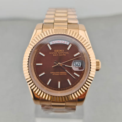 SeikoMod Datejust Sunburst Gold