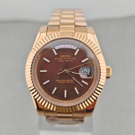 SeikoMod Datejust Sunburst Gold (Jubilee)