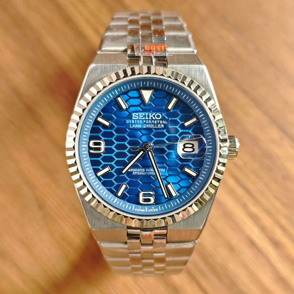 SeikoMod Seikonaut Light Blue nh35 watch