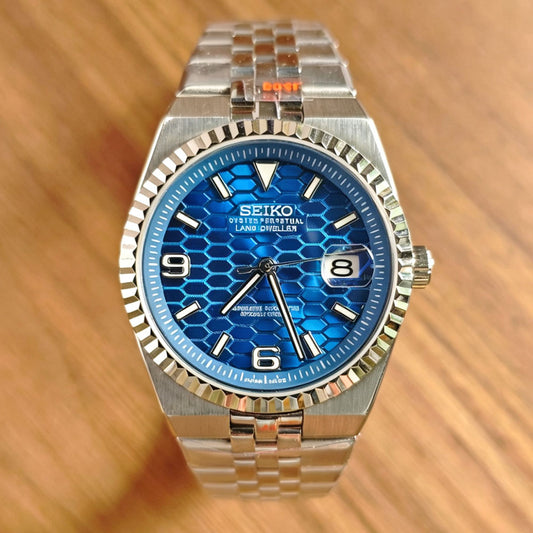 SeikoMod Seikonaut Light Blue nh35 watch
