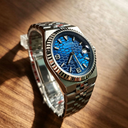 SeikoMod Seikonaut Light Blue nh35 watch