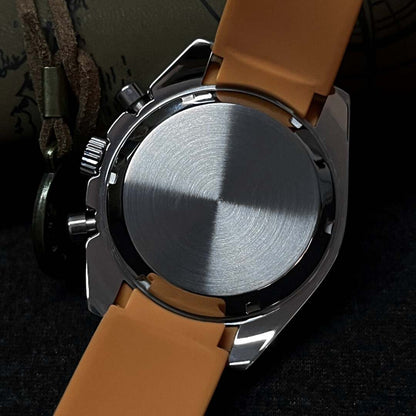 SeikoMod Speedmaster Moonwatch Black - Orange