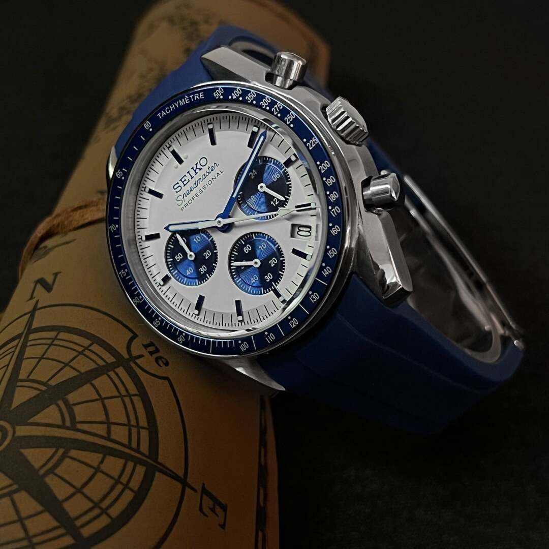 SeikoMod Speedmaster Moonwatch Black - Orange