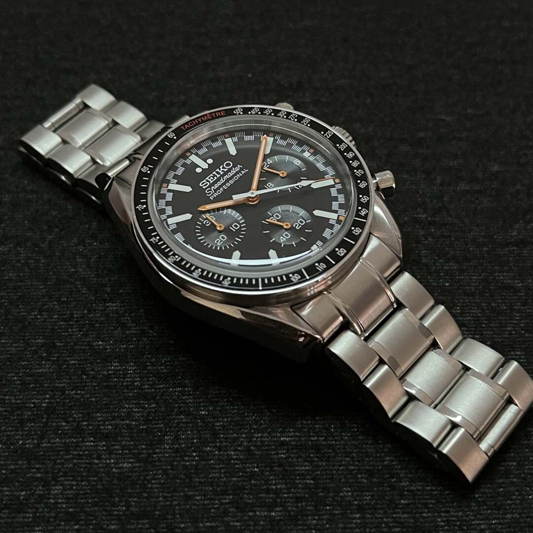 SeikoMod Speedmaster Moonwatch Black - Orange