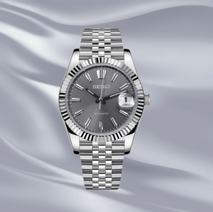 SeikoMod Datejust Sunburst Grey Jubilee