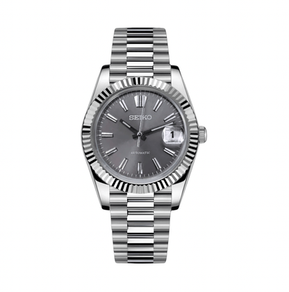 SeikoMod Datejust Sunburst Grey President