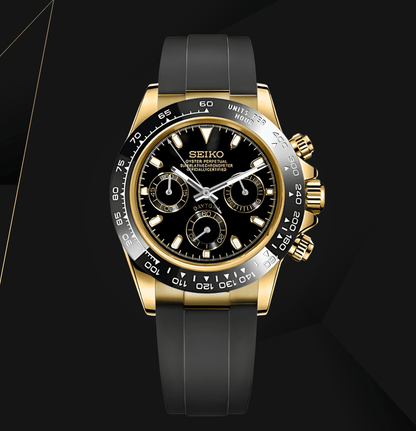 SeikoMod Daytona Gold Black mod