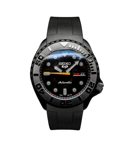 SeikoMod SKX 007 Black Orange watch