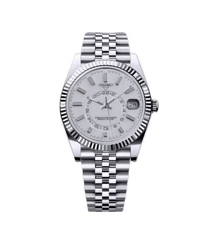SeikoMod Sky-Dweller Classic White  datejust mod