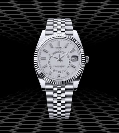 SeikoMod Sky-Dweller Classic White  datejust mod