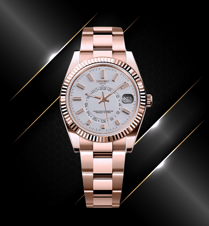 Sky-Dweller Rose Gold Classic White datejust
