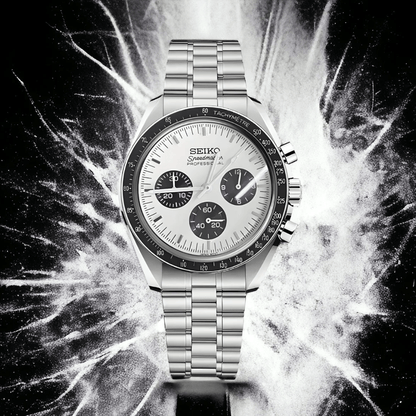 SeikoMod Speedmaster Moonwatch - White vk63 movement